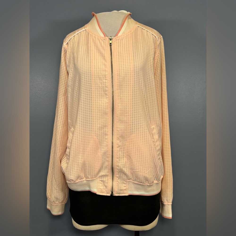 Merona Women’s Sport Bomber Jacket Light Pink Size XL